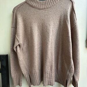 Elegant Women's Crew Neck Sweater in Brown